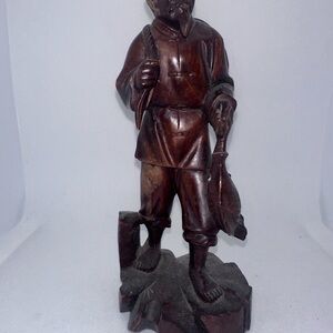 Handcrafted Brown Wooden Sculpture